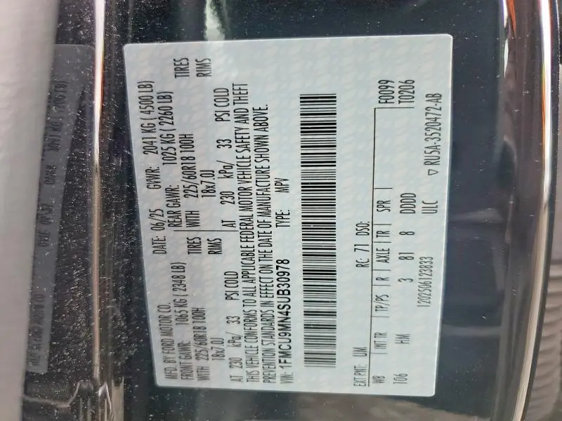 2025 FORD ESCAPE ST LINE  
