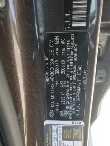 2017 KIA FORTE LX  