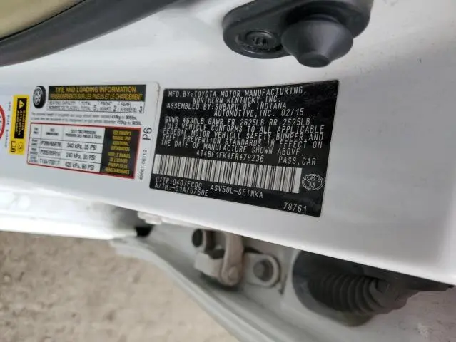 2015 TOYOTA CAMRY LE  