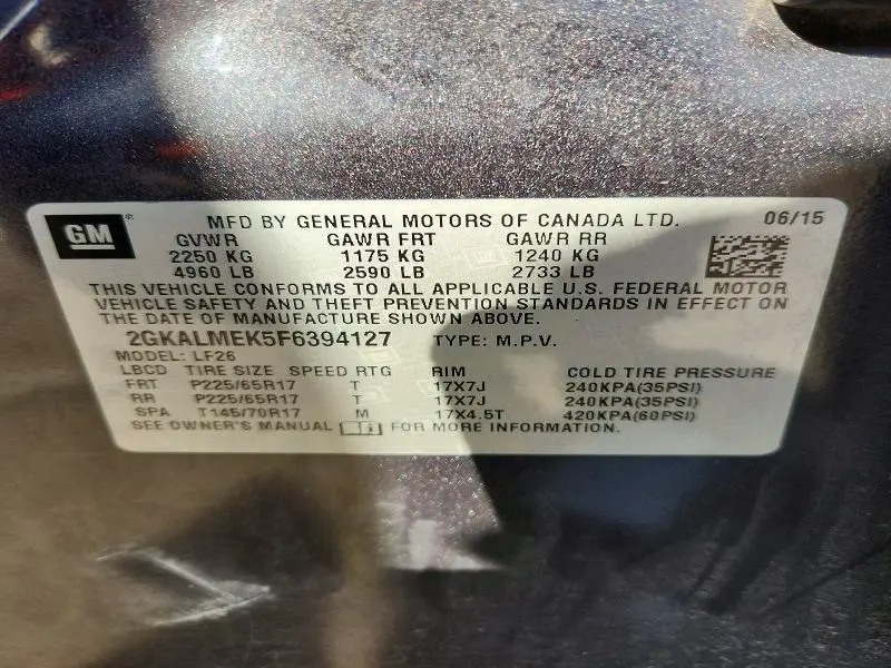 2015 GMC TERRAIN SLE  