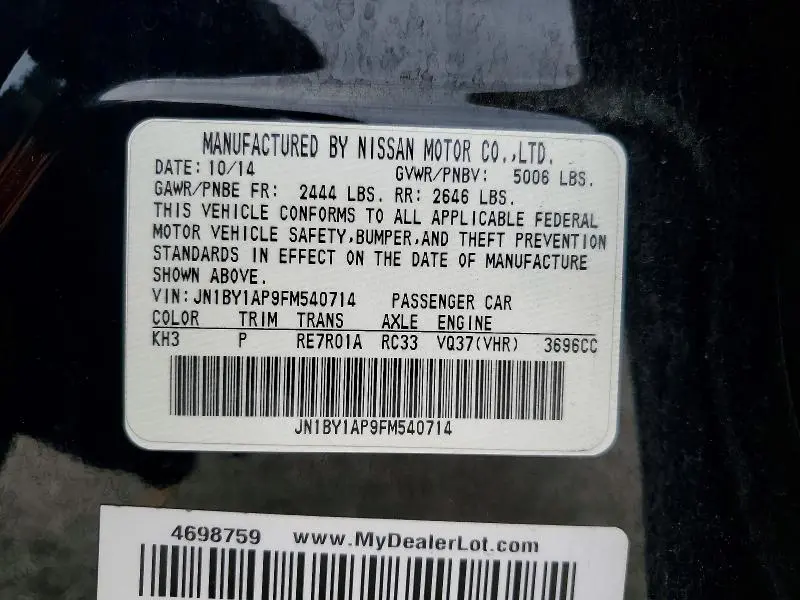 2015 INFINITI Q70 3.7  