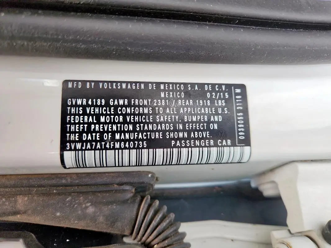 2015 VOLKSWAGEN BEETLE TDI  