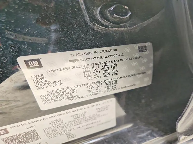 2020 CHEVROLET SILVERADO K1500 HIGH COUNTRY  