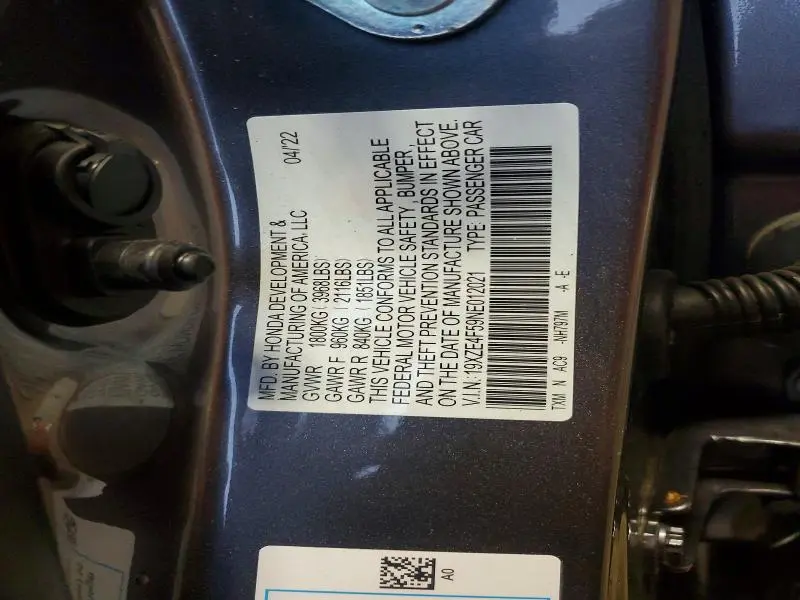 2022 HONDA INSIGHT EX  