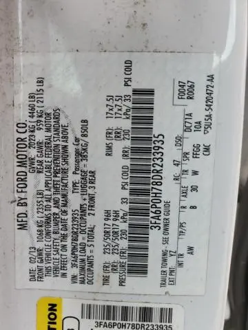 2013 FORD FUSION SE  
