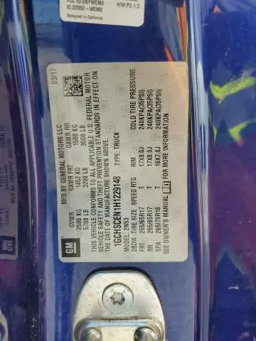 2017 CHEVROLET COLORADO LT  