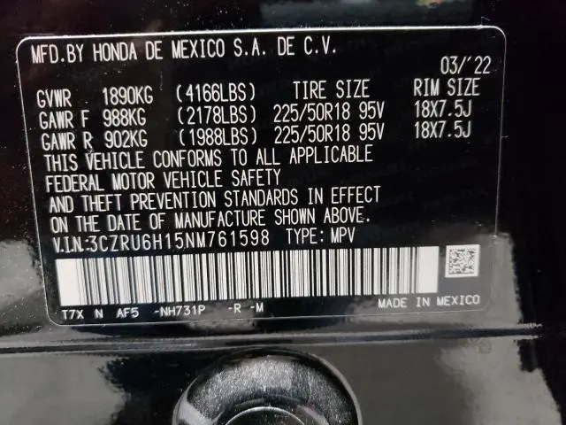 2022 HONDA HR-V SPORT  