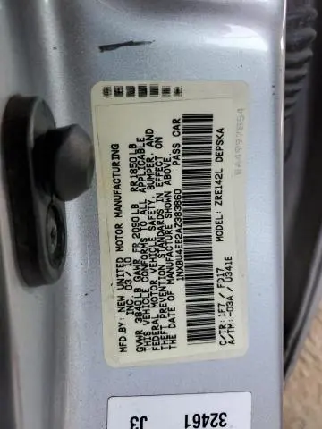 2010 TOYOTA COROLLA BASE  