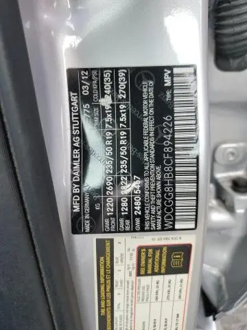 2012 MERCEDES-BENZ GLK 350 4MATIC  