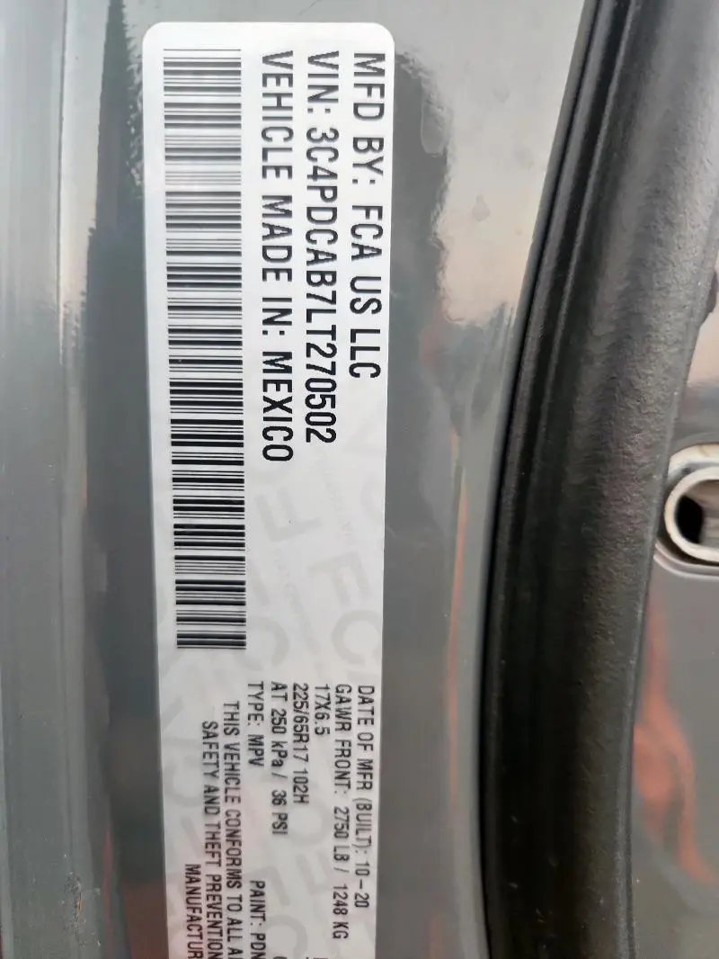 2020 DODGE JOURNEY SE  