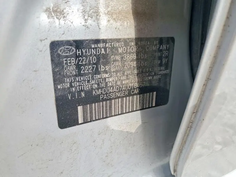 2010 HYUNDAI ELANTRA GLS  