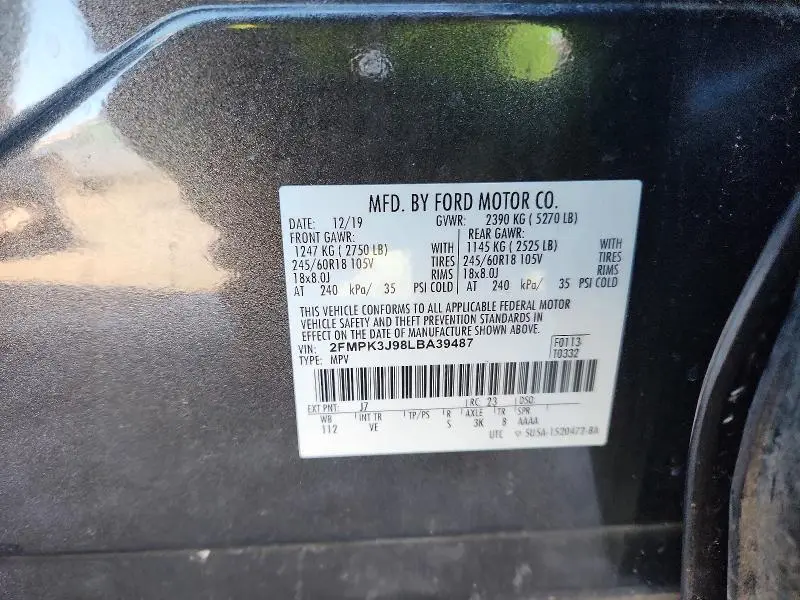 2020 FORD EDGE SEL  