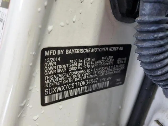 2015 BMW X3 XDRIVE35I  