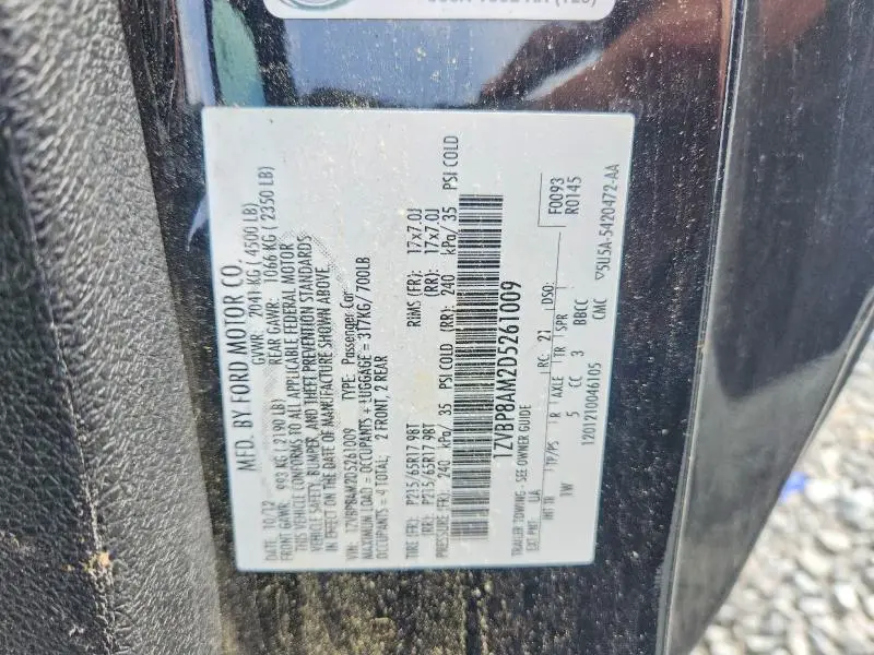 2013 FORD MUSTANG   