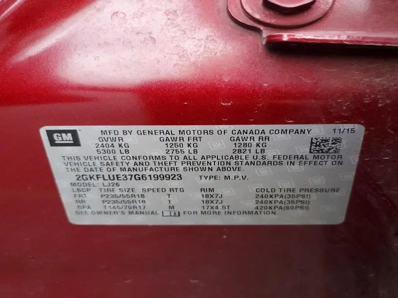 2016 GMC TERRAIN SLT  