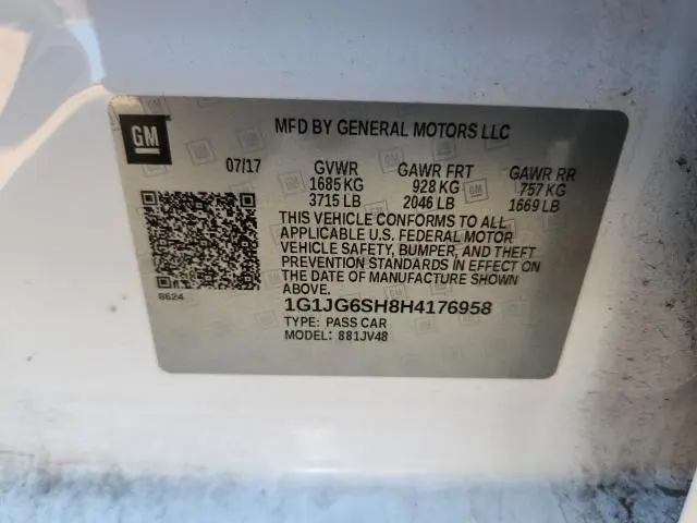 2017 CHEVROLET SONIC