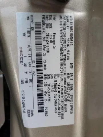 2018 FORD FOCUS SE
