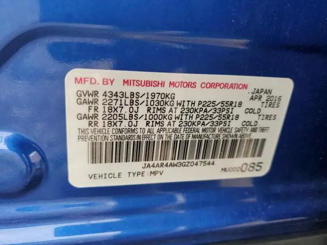 2016 MITSUBISHI OUTLANDER SPORT SEL  