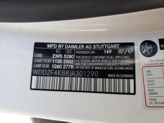 2018 MERCEDES-BENZ E 300 4MATIC  