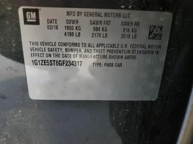 2016 CHEVROLET MALIBU LT  