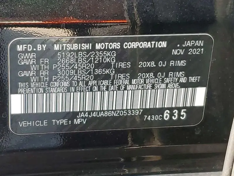 2022 MITSUBISHI OUTLANDER SE  