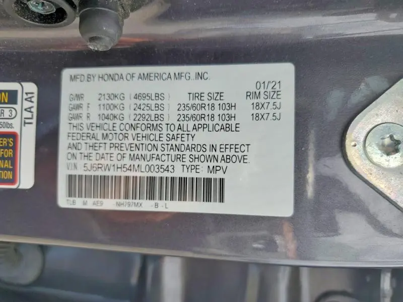 2021 HONDA CR-V EX  