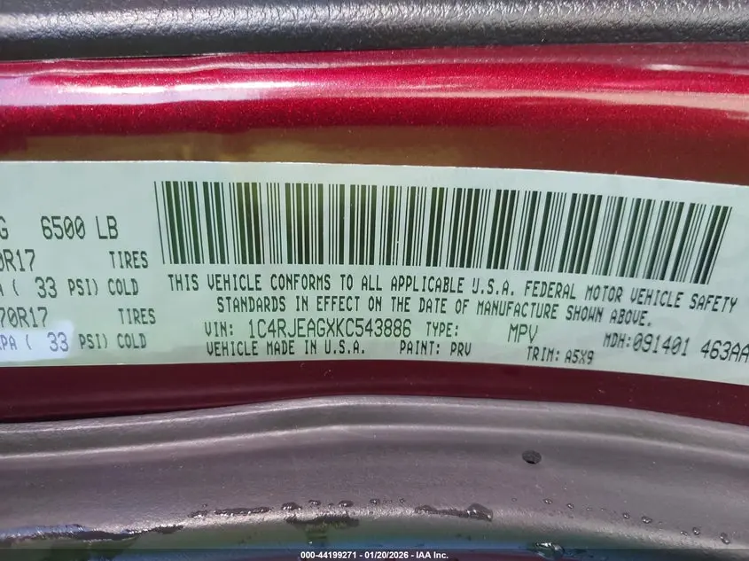 2019 JEEP GRAND CHEROKEE LAREDO E 4X2