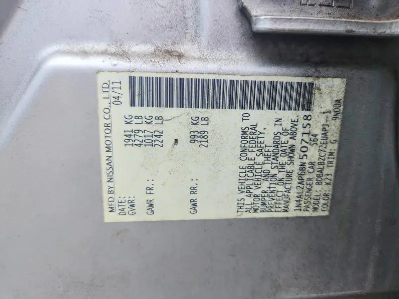 2011 NISSAN ALTIMA 2.5  