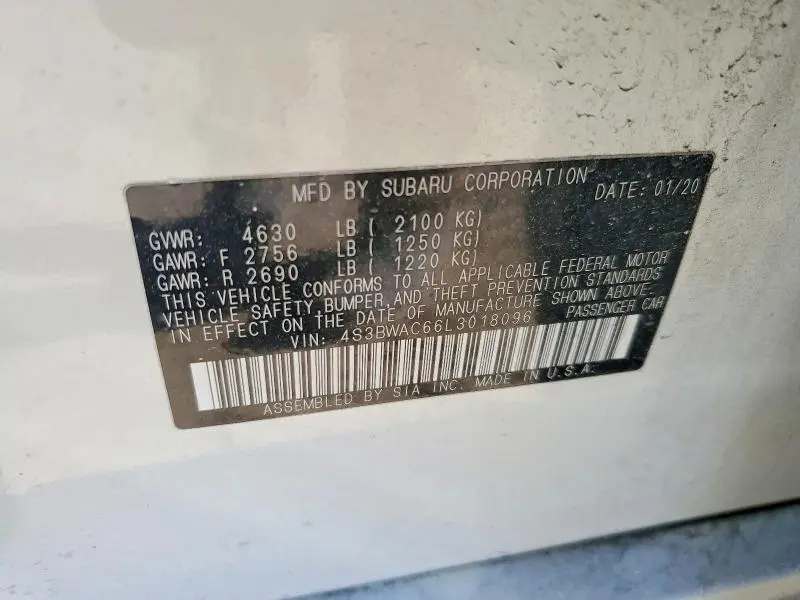 2020 SUBARU LEGACY PREMIUM  