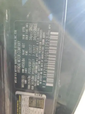 2016 HYUNDAI SANTA FE SPORT   