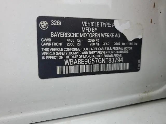 2016 BMW 328 I SULEV  