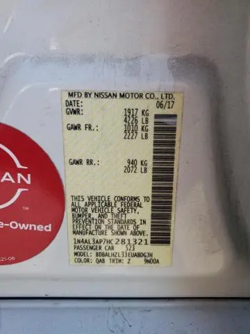 2017 NISSAN ALTIMA 2.5