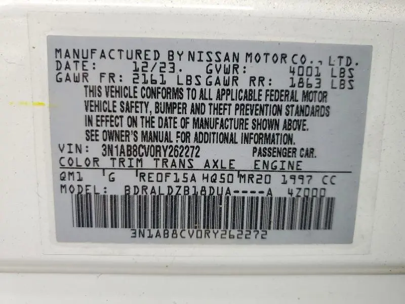 2024 NISSAN SENTRA SV  