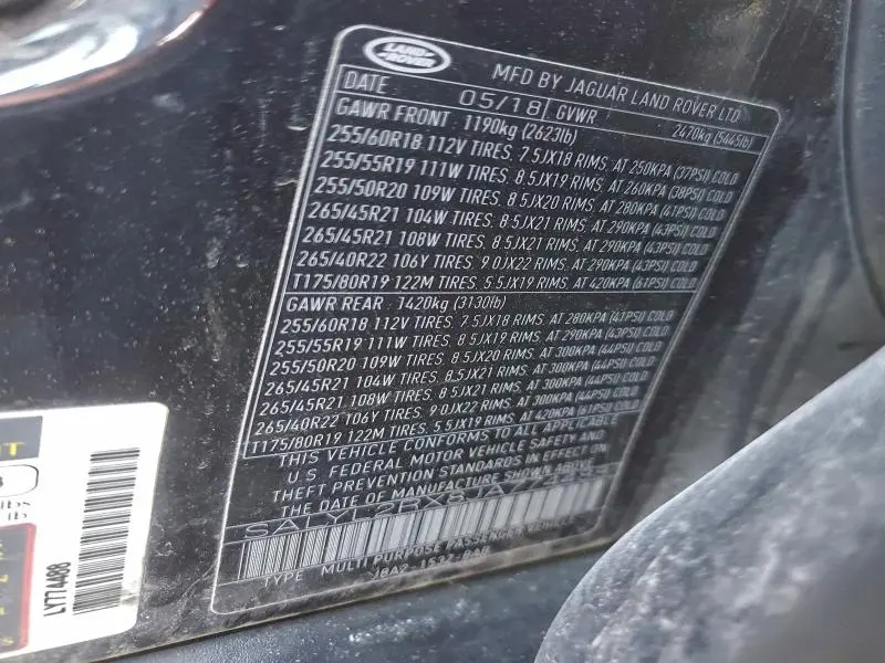 2018 LAND ROVER RANGE ROVER VELAR R-DYNAMIC SE  