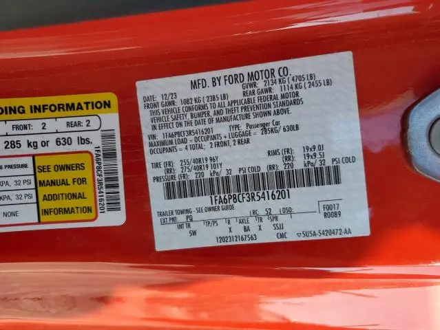 2024 FORD MUSTANG GT  