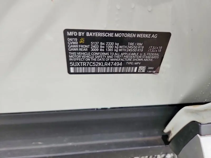 2019 BMW X3 SDRIVE30I  