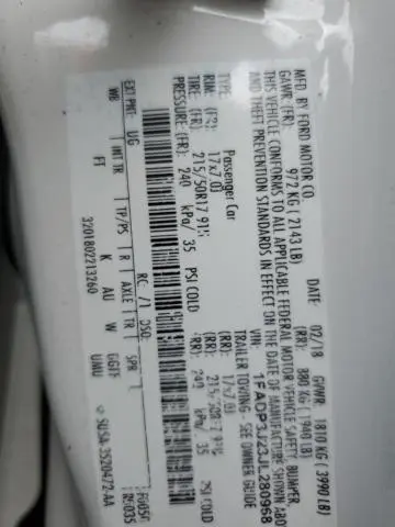 2018 FORD FOCUS TITANIUM  