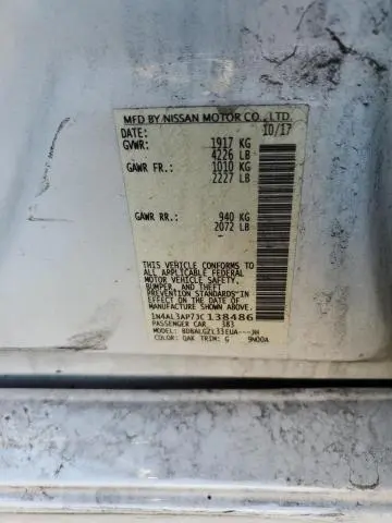 2018 NISSAN ALTIMA 2.5  