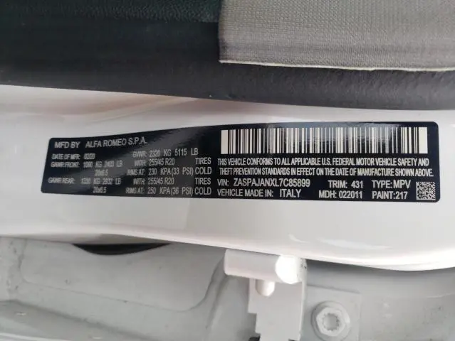 2020 ALFA ROMEO STELVIO   