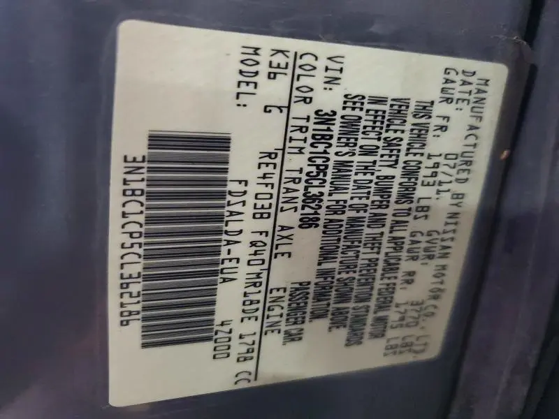 2012 NISSAN VERSA 1.8 S  