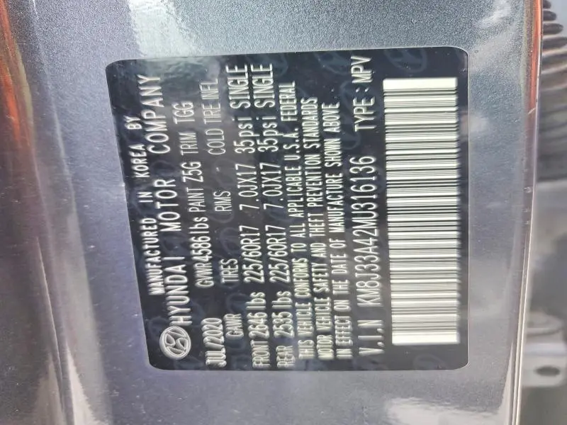 2021 HYUNDAI TUCSON VALUE  