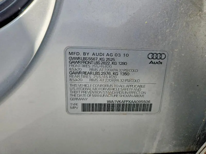 2010 AUDI Q5 PRESTIGE  
