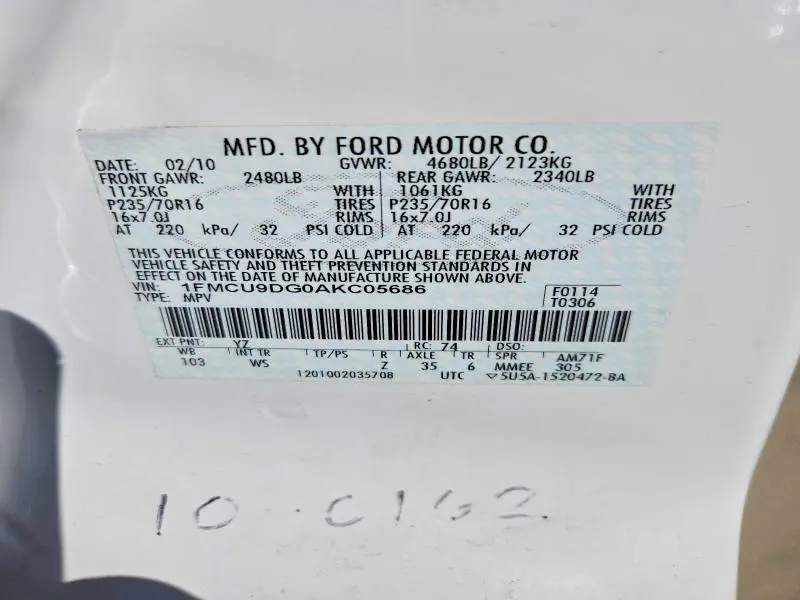 2010 FORD ESCAPE XLT  