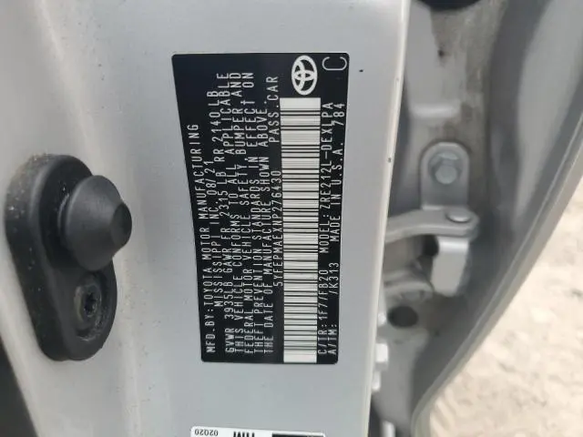 2022 TOYOTA COROLLA LE  