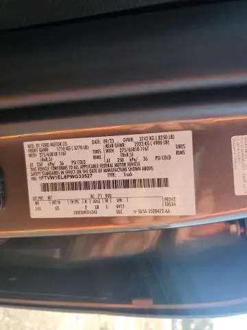 2023 FORD F150 LIGHTNING PRO  