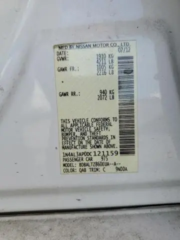 2013 NISSAN ALTIMA 2.5  