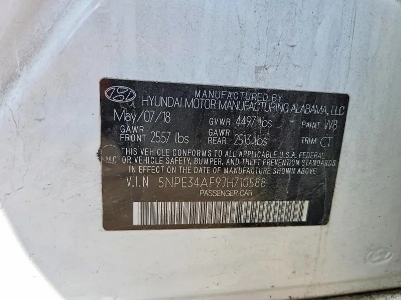 2018 HYUNDAI SONATA SEL+  