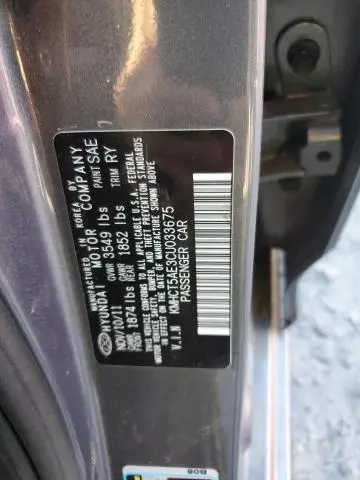 2012 HYUNDAI ACCENT GLS