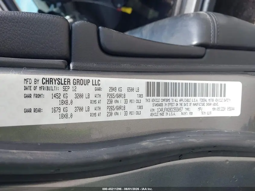 2013 JEEP GRAND CHEROKEE LAREDO