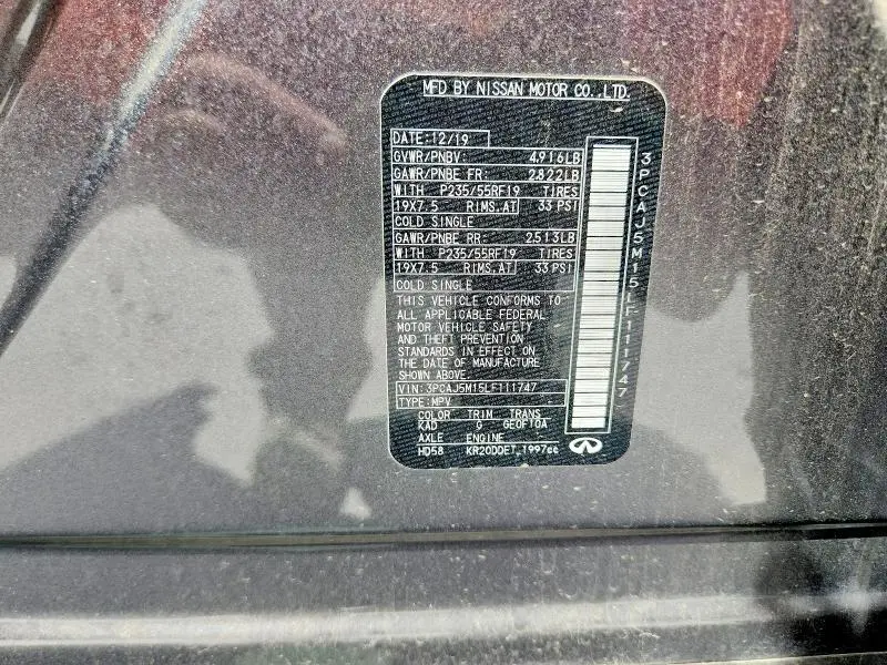 2020 INFINITI QX50 ESSENTIAL  